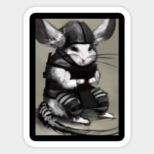 Chinchilla in a ninja costume Sticker